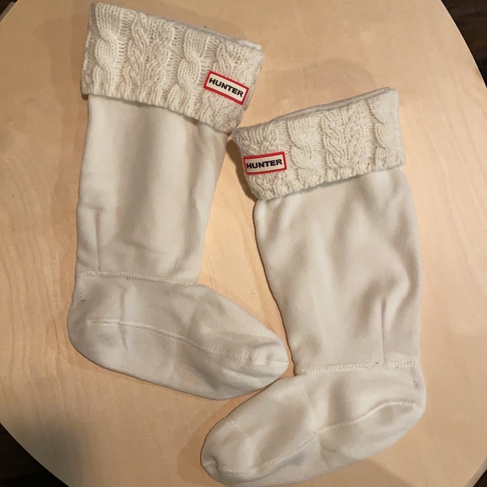 Hunter Stitch Cable Knitted Cuff Tall Boot Socks